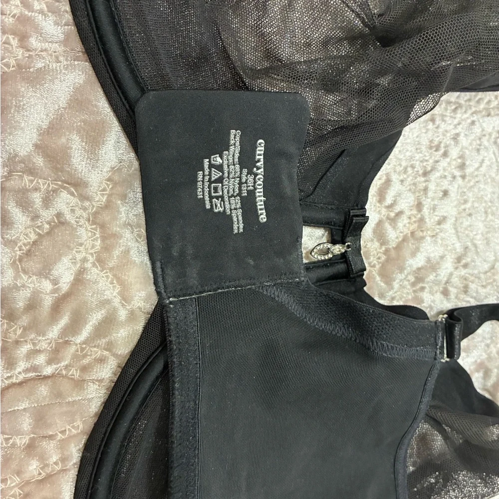 Curvy Couture Black Sheer mesh Bra
Size 36H - Picture 5 of 6